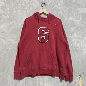 Stanford Hoodie Team Nike Mens Large Red Cardinals Athletic Sports Pullover NCAA